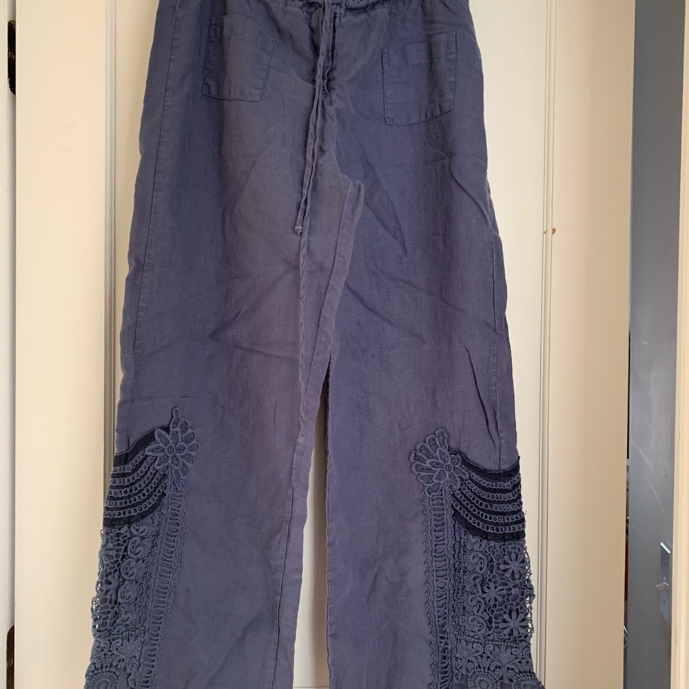 Johnny Was linen palazzo pants